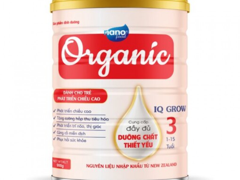 Sữa bột Organic IQ Grow 3 400g